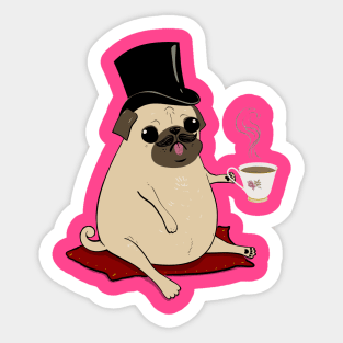 Sir Pugsley, The Gentleman Pug Sticker